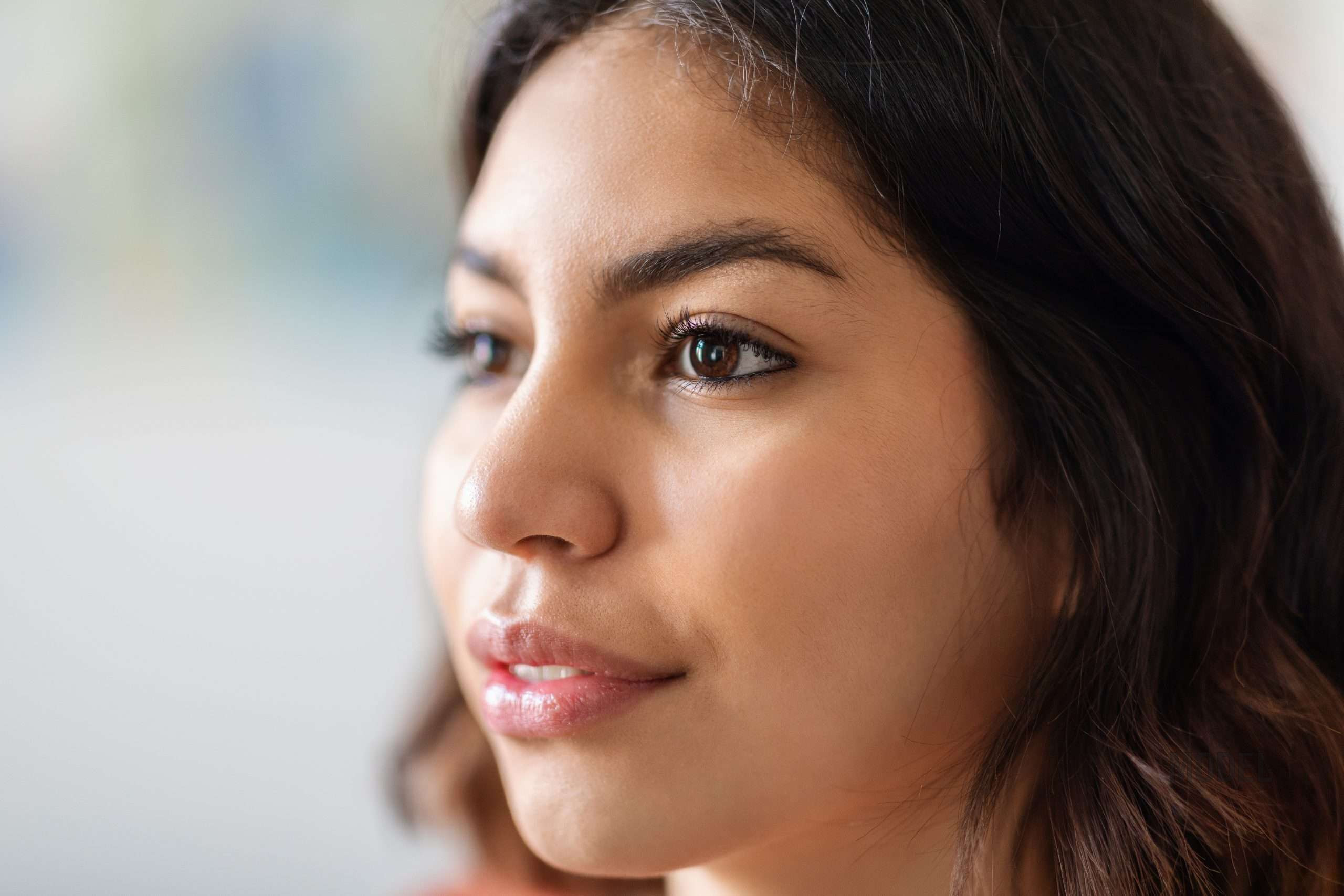 Woman representing rhinoplasty considerations and thick skin challenges in Santa Monica and Los Angeles